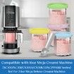Creami Pints and Lids for Ninja,Deluxe 11-in-1 Creamy Icecream Containers Cups Jars Tubs Canisters Set,Smoothie Pot Compatible with NC501 NC500 Series,4 Pack 24oz