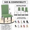 Dining Chair Cover Stretchable Slipcover Seat Protector Removable For Home Hotel Dining Table Chairs Color Green