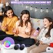 Portable Mini Karaoke Machine for Kids, Bluetooth Speaker with Wireless Microphone,MP3 Player,Perfect for Birthday and Family Parties(2 Mic)