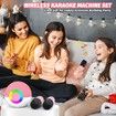 Portable Mini Karaoke Machine for Kids, Bluetooth Speaker with Wireless Microphone,MP3 Player,Perfect for Birthday and Family Parties(Pink)