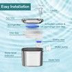 Cat Filter Water Fountain Stainless Steel Pet Fountain 2.2L Dispenser USB Powered For Cats and Dogs
