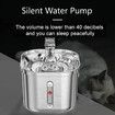 Cat Filter Water Fountain Stainless Steel Pet Fountain 2.2L Dispenser USB Powered For Cats and Dogs