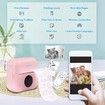 Mini Inkless Thermal Printer for iOS and Android for Bluetooth Wireless Mini Portable Printer for DIY,Memo,List (Pink)
