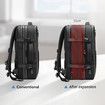 Vacuum Travel Backpack Carryon Luggage Compression Bag Rucksack Men Laptop Vac Pack Work Business Expandable USB Charging Port
