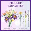 Flower Bouquet Building Blocks Set, Botanical Collection for Home Decor Accessories, DIY Unique Gift for Girls and Kids Aged 8+ (891 PCS)