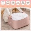 Ultra Space Saving Compression Organiser Heavy Duty Moving Bags Storage Tote for Comforters Clothes Blankets Bedding with Zipper(Pink-L)