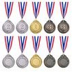 Gold Silver Bronze Award Medals-Winner Medals Gold Silver Bronze Prizes for Competitions,Party,Olympic Style,2 Inches,12 Pieces