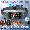 Bark Collar for Large Medium Dogs Smart Ultrasonic Dog Bark Collar Deterrent Device Rechargeable Anti Barking Collar with Adjustable Ultrasonic Beep Vibration Shock and 7 Sensitivity (Black)
