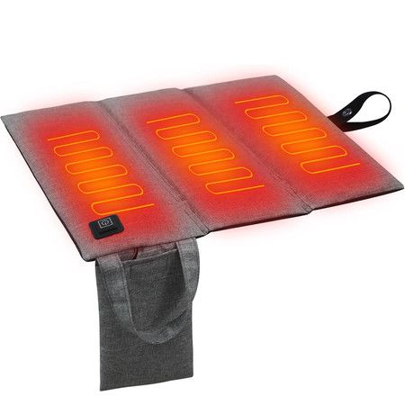 Heated Camping Seat Cushion,Foldable Stadium Seat Cushion,3 Gears Adjustable USB Powered Warm Seat Pads, for Office Chair,Stadium,Hunting, Fishing,Camping