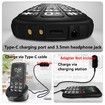 4G VoLTE Senior Basic Big Button Mobile Phones Elderly SOS Alarm Call Button,1800mah Battery, Torch, FM Radio, USB-C Charging Dock