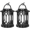 Solar Lanterns Outdoor Waterproof,Bright Hanging Solar Lights for Outside,Solar Powered Lanterns Lighting LED for Garden Patio Yard Decorative 2 Pack (Warm Light)