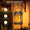 Solar Lanterns Outdoor Waterproof,Bright Hanging Solar Lights for Outside,Solar Powered Lanterns Lighting LED for Garden Patio Yard Decorative 2 Pack (Warm Light)