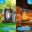 Solar Lanterns Outdoor Waterproof,Bright Hanging Solar Lights for Outside,Solar Powered Lanterns Lighting LED for Garden Patio Yard Decorative 1 Pack (Warm Light)