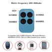 Universal Multi-Frequency Garage Remote Control Duplicator 280-868MHz 4 Door Opener,Ensure Your Model in Brand Table List