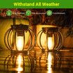 Solar Lanterns Outdoor Lights,Metal Solar Lantern Lights,Brighter Hanging Solar Lights Outdoor Waterproof,Auto On/Off Outdoor Solar Lights for Yard Garden Patio Pathway Decor 4 Pack