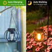 Solar Lanterns Outdoor Lights,Metal Solar Lantern Lights,Brighter Hanging Solar Lights Outdoor Waterproof,Auto On/Off Outdoor Solar Lights for Yard Garden Patio Pathway Decor 4 Pack