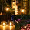Solar Lanterns Outdoor Lights,Metal Solar Lantern Lights,Brighter Hanging Solar Lights Outdoor Waterproof,Auto On/Off Outdoor Solar Lights for Yard Garden Patio Pathway Decor 4 Pack