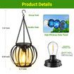 Solar Lanterns Outdoor Lights,Metal Solar Lantern Lights,Brighter Hanging Solar Lights Outdoor Waterproof,Auto On/Off Outdoor Solar Lights for Yard Garden Patio Pathway Decor 4 Pack
