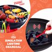 Kids Kitchen BBQ Grill Barbeque Playset Pretend Play Set with Cooking Food Utensils Sound Lighting Charcoal 46x40x60cm