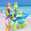 Sand Water Table Sandpit Play Ground Activity Centre Playset Beach Toys Pretend Set for Outdoor Swimming Pool with Chair