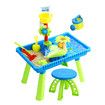 Sand Water Table Sandpit Play Ground Activity Centre Playset Beach Toys Pretend Set for Outdoor Swimming Pool with Chair
