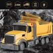 Remote Control Dump Truck, RC Dump Truck Construction Vehicle Toys,7 Channel with Lights and Sounds Rechargeable Engineering Car Toy for Boys Age 4-7