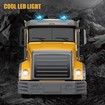 Remote Control Dump Truck, RC Dump Truck Construction Vehicle Toys,7 Channel with Lights and Sounds Rechargeable Engineering Car Toy for Boys Age 4-7
