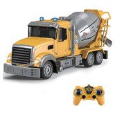 Remote Control Cement Mixer Construction Toys, 6 Channel Construction Truck Toys with Lights, Rechargeable Cement Truck Toys for Kids