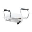 Raised Toilet Seat 5 Inch Elevated Riser Assisted Living Handicap Lid Safety Arms Fit Most Toilets Aluminium Portable