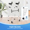 2in1 Folding Walker Medical Aid Elderly Mobility Walking Height Arm Adjustable Toilet Outdoor Aluminium Wheels Lightweight