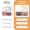 Bacon Container for Refrigerator,304 Stainless Steel Airtight Deli Meat Storage Containers for Fridge Dishwasher Safe Long Kitchen Food Storage Containers with Lids with Elevated Base