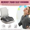 Memory Foam Seat Cushion Tailbone Relief Pressure Coccyx Butt Pillow Pad Office Chair Car Wheelchair Long Sitting Seating Comfort