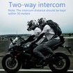 Motorcycle Headset Helmet Intercom Headset with CVC Noise Cancellation Stereo Music IPX6 Waterproof for Full face Helmet