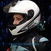 Motorcycle Headset Helmet Intercom Headset with CVC Noise Cancellation Stereo Music IPX6 Waterproof for Full face Helmet