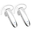 Bluetooth Earpiece Wireless Handsfree Headset V5.0 24 Hrs Driving Headset with Mic 60 Days Standby Time Headset Case for iPhone Android Samsung Laptop Truck Driver (White,2 Pack)