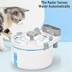 Wireless Cat Water Fountain with 270 Degree Radar Sensor 2L/67oz Automatic Water Dispenser for Two Modes Water Level Visibility