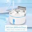 Wireless Cat Water Fountain with 270 Degree Radar Sensor 2L/67oz Automatic Water Dispenser for Two Modes Water Level Visibility