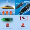 High Speed RC Boat 30+ MPH Fast Remote Control Boat Rechargeable Battery Storage Package 2.4GHz Electric Boats with LED Lights for Pool Lake