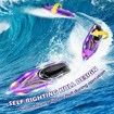 Remote Control Boat 2.4 GHZ Racing Boats with LED Light,Rechargeable Battery for LakePool Toys Gifts for Boys Girls
