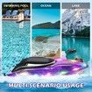 Remote Control Boat 2.4 GHZ Racing Boats with LED Light,Rechargeable Battery for LakePool Toys Gifts for Boys Girls