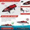 High Speed RC Boat Rechargeable Battery 22+ MPH Fast Remote Control Boat for Pool Lake 2.4GHz RC Speed Boat for Kids Outdoor Water Toys