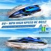 High Speed RC Boat Rechargeable Battery 22+ MPH Fast Remote Control Boat for Pool Lake 2.4GHz RC Speed Boat for Kids Outdoor Water Toys