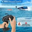 High Speed RC Boat Rechargeable Battery 22+ MPH Fast Remote Control Boat for Pool Lake 2.4GHz RC Speed Boat for Kids Outdoor Water Toys