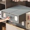 Bed Sheet Organisers Foldable Storage for Linen Closet Organising Bedding Container