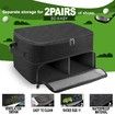 2 Layers Golf Trunk Organizer,Golf Accessories,Waterproof and Durable Golf Storage Bag,Golf Organizer for Car,Golf Gifts for Dad/Father/Grandpa (Black)