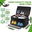 2 Layers Golf Trunk Organizer,Golf Accessories,Waterproof and Durable Golf Storage Bag,Golf Organizer for Car,Golf Gifts for Dad/Father/Grandpa (Black)