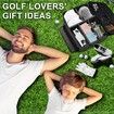 2 Layers Golf Trunk Organizer,Golf Accessories,Waterproof and Durable Golf Storage Bag,Golf Organizer for Car,Golf Gifts for Dad/Father/Grandpa (Black)