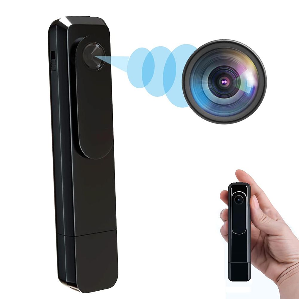 Hidden Camera Mini Body Camera, HD 1080P Portable Pocket Cam with Video Recorder, for Home Security, 1 Pack
