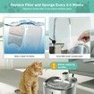 Filters Replacement 12PCS Sponges 4L Wireless Cat Dog Water Fountain Triple Filtration System Pet Hydration Purifier