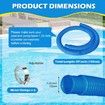 2 Pcs 1.25Inch Pool Hose, 1.5 Meters Long Accessory Pool Pump Replacement Hoses, Blue